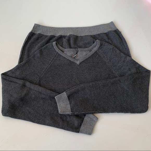 TAILOR Vintage PULLOVER SWEATER XLARGE gray long sleeve reversible v-neck NEW - Picture 5 of 14